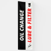 オートショップ油の変更の範囲とフィルタ 横断幕 (縦)