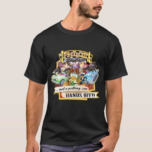 オートショー-煙突の鶏の人のティー Tシャツ (正面)