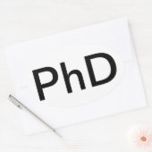 オートステッカーPhD度 楕円形シール (封筒)