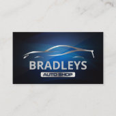 オートスポーツカーロゴ | 背景（青） 名刺 (正面)