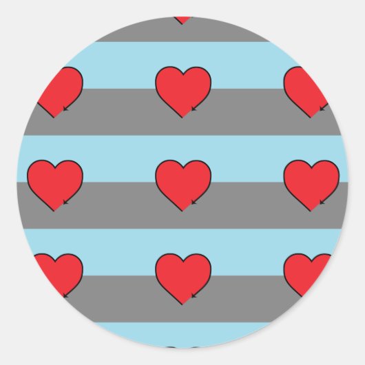 オートセクシャル国旗のパターン シール (正面)