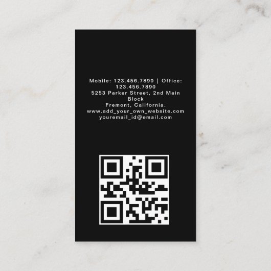 オートディテリングと洗車デジタルビジネスカード 名刺 (裏面)