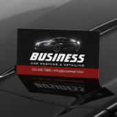 オートディテリングプロフェッショナルカーウォッシュブラック&レッド 名刺