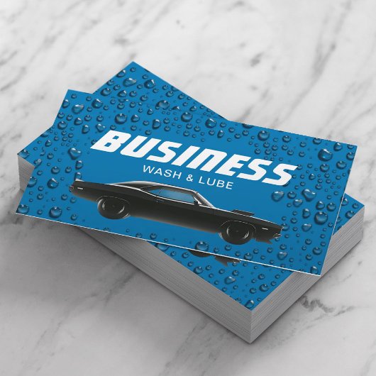 オートディテリングプロフェッショナルカーウォッシュ&ルブブルー 名刺