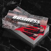 オートディテリングプロフェッショナル洗車赤いクリーニング 名刺