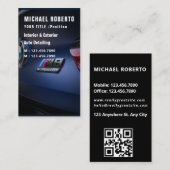 オートディテリングプロフェッショナル洗車赤いクリーニング 名刺 (正面/裏面)