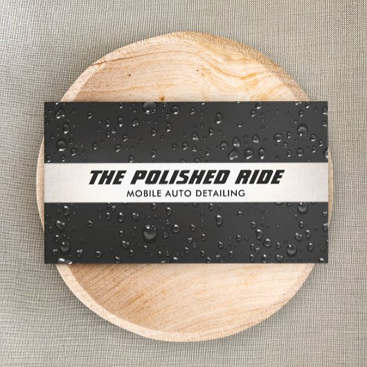 オートディテリングプロフェッショナル車の洗浄水滴 名刺