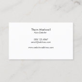 オートディテリングプロフェッショナル車の洗浄水滴 名刺 (裏面)