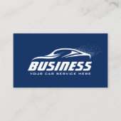オートディテ車のィリング洗車ネイビーブルー 名刺 (正面)