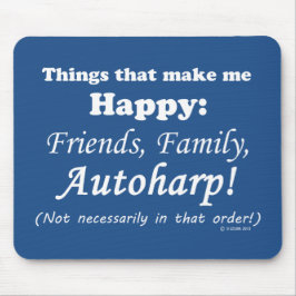 オートハープが私を幸せにする マウスパッド