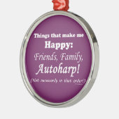 オートハープが私を幸せにする メタルオーナメント (左)