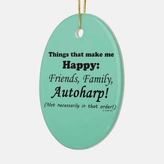 オートハープで幸せになる セラミックオーナメント (左)