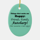 オートハープで幸せになる セラミックオーナメント (正面)