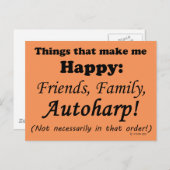 オートハープで幸せになる ポストカード (正面/裏面)