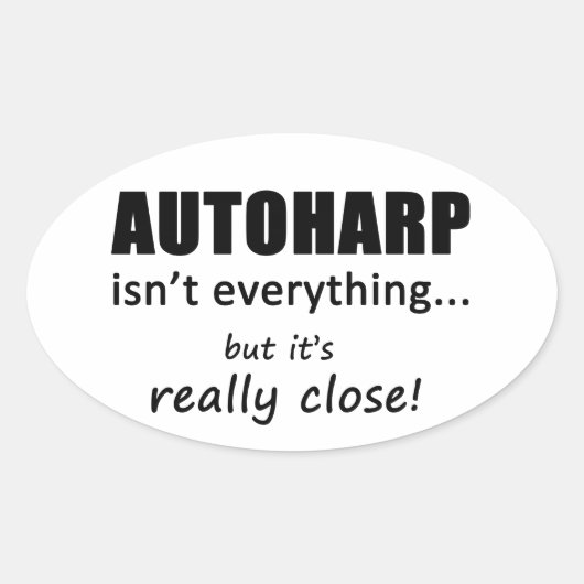 オートハープは全てではない 楕円形シール (正面)