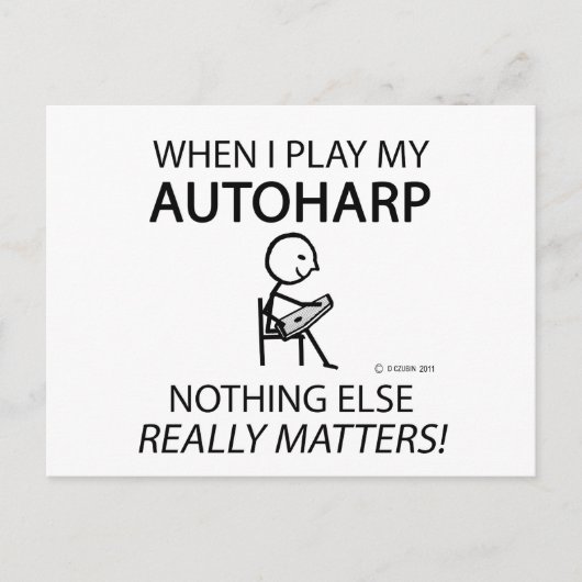 オートハープ以外に何も重要ではない ポストカード (正面)
