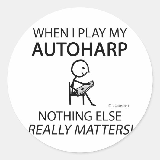 オートハープ以外に何も重要ではない ラウンドシール (正面)