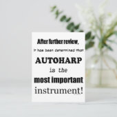 オートハープ最も重要な楽器 ポストカード (スタンド正面)