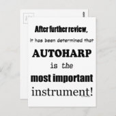 オートハープ最も重要な楽器 ポストカード (正面/裏面)