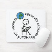 オートハープ – ワールドリボルブのまわりに マウスパッド (マウス)