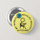 オートハープ – ワールドリボルブのまわりに 缶バッジ (正面&裏面)