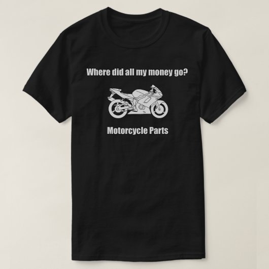 オートバイおもしろいスポーツバイククロッチロケットファン用 Tシャツ (デザイン正面)