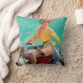 オートバイおよびpinups クッション (ブランケット)