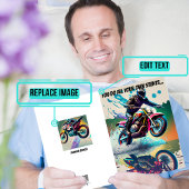 オートバイが事故を起こおもしろいす カード