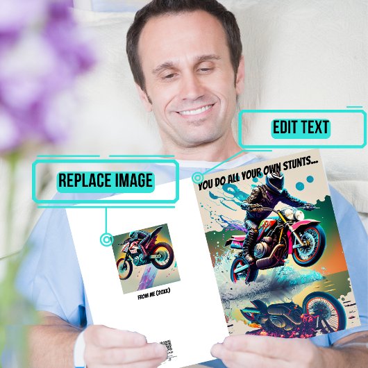 オートバイが事故を起こおもしろいす カード