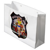 オートバイが付いているアメリカのルート66 ラージペーパーバッグ (正面アングル)