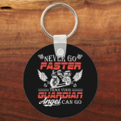 オートバイが行けるより速く行くな キーホルダー (正面)