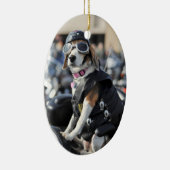 オートバイで撮影した犬 セラミックオーナメント (右)