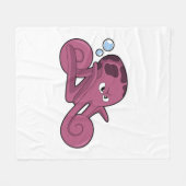 オートバイとしてのタコ フリースブランケット (正面(横))