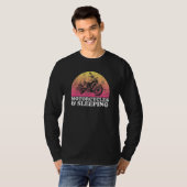 オートバイとスリーピングオートバイ Tシャツ (正面フル)