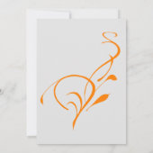 オートバイとスワール結婚式招待状 招待状 (裏面)