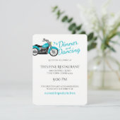 オートバイとハートアクアウェディングレセプション 招待状 (スタンド正面)