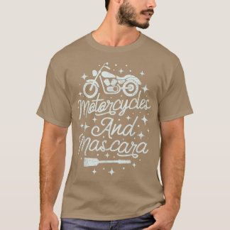 オートバイとマスカラ バイク オートバイ Tシャツ