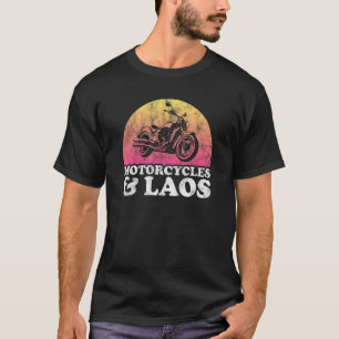オートバイとラオスのオートバイ Tシャツ