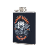 オートバイとルート66 フラスク (左)
