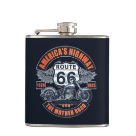 オートバイとルート66 フラスク