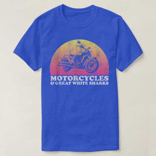 オートバイと素晴らしホワイトシャーク Tシャツ (デザイン正面)
