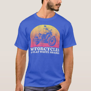 オートバイと素晴らしホワイトシャーク Tシャツ
