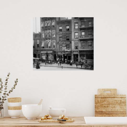 オートバイと自転車の販売, 1910 ポスター (キッチン)