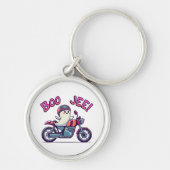 オートバイに乗ったブジェー キーホルダー (正面)