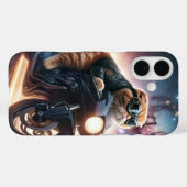 オートバイに乗った猫のiPhoneケース Case-Mate iPhoneケース (裏面 (横))