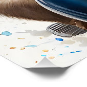 オートバイに乗るかわいいマウスヘルメット ポスター (コーナー)