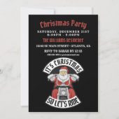 オートバイに乗るサンタクロース 招待状 (正面)