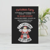 オートバイに乗るサンタクロース 招待状 (スタンド正面)