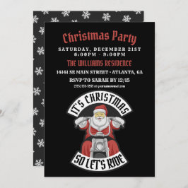 オートバイに乗るサンタクロース 招待状