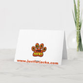 オートバイに乗るジャックラッセルテリア シーズンカード (裏面)